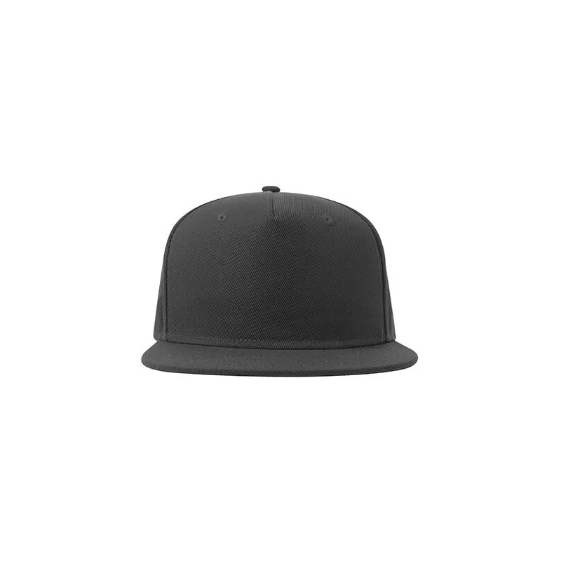 Casquette visière plate 5 pans en polyester recyclé, panneau avant renforcé, 300 g/m²