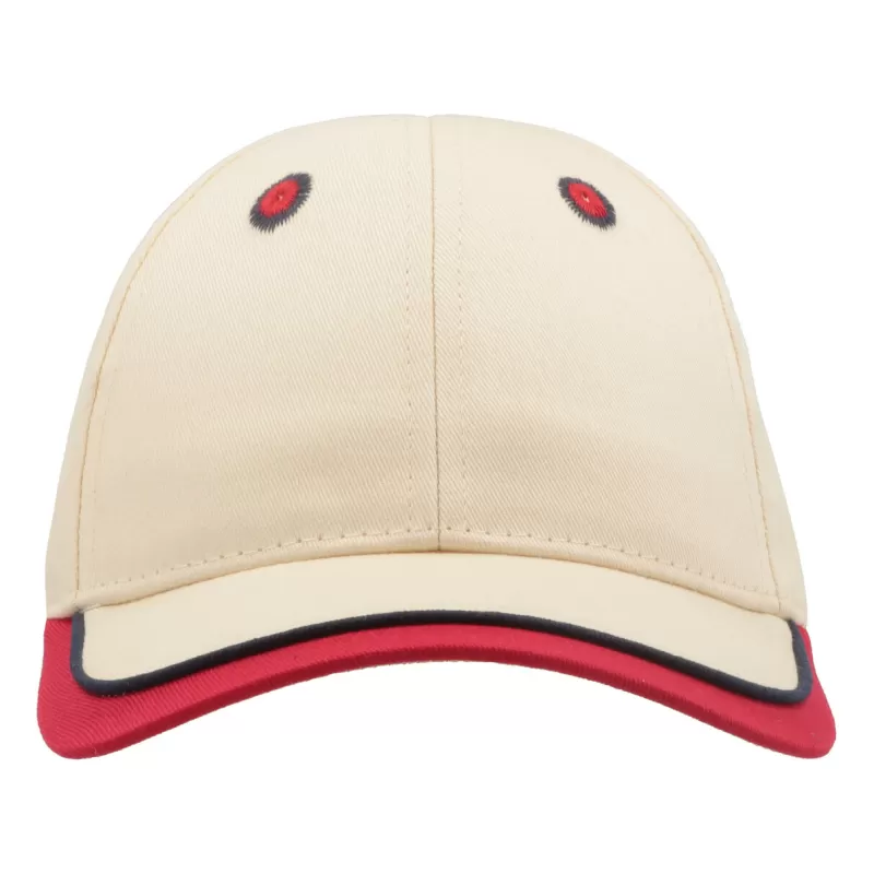 Casquette enfant baseball 5 pans en coton bio, fermeture velcro, 260 g/m²