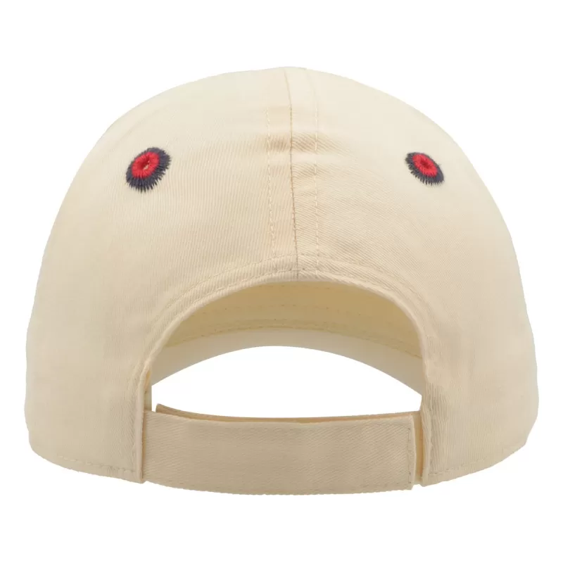 Casquette enfant baseball 5 pans en coton bio, fermeture velcro, 260 g/m²