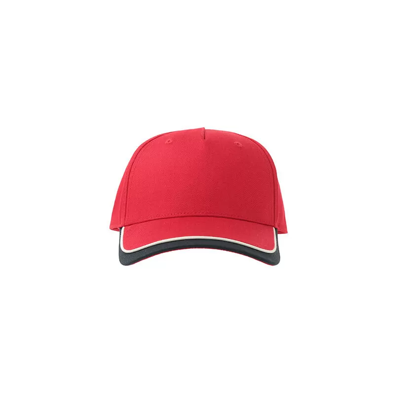 Casquette enfant baseball 5 pans en coton bio, fermeture velcro, 260 g/m²