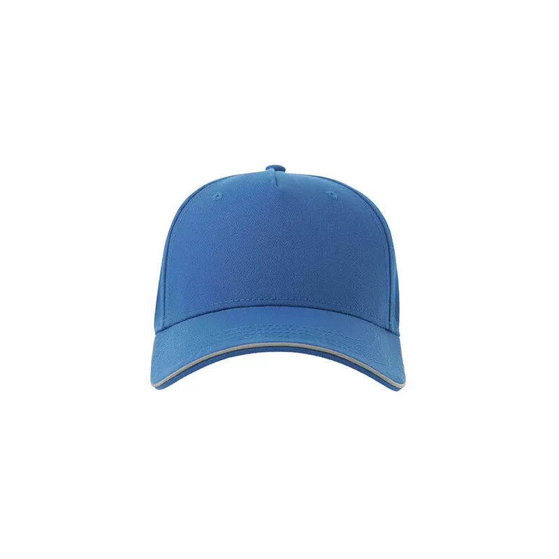 Casquette 6 pans liseré réfléchissant en polyester recyclé, 200 g/m²