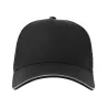 Casquette 6 pans liseré réfléchissant en polyester recyclé, 200 g/m²