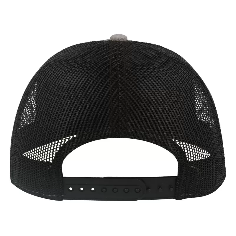 Casquette Rapper 5 panneaux en coton canvas, visière préformée, dos filet, 260 g/m²
