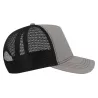Casquette Rapper 5 panneaux en coton canvas, visière préformée, dos filet, 260 g/m²
