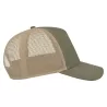 Casquette Rapper 5 panneaux en coton canvas, visière préformée, dos filet, 260 g/m²