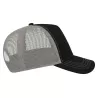 Casquette Rapper 5 panneaux en coton canvas, visière préformée, dos filet, 260 g/m²