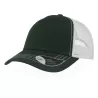 Casquette Rapper 5 panneaux en coton canvas, visière préformée, dos filet, 260 g/m²