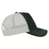 Casquette Rapper 5 panneaux en coton canvas, visière préformée, dos filet, 260 g/m²