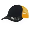 Casquette Rapper 5 panneaux en coton canvas, visière préformée, dos filet, 260 g/m²
