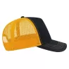 Casquette Rapper 5 panneaux en coton canvas, visière préformée, dos filet, 260 g/m²
