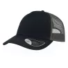 Casquette Rapper 5 panneaux en coton canvas, visière préformée, dos filet, 260 g/m²