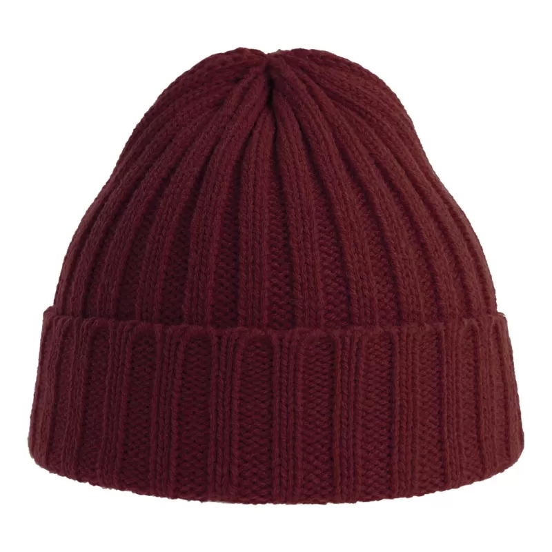 Bonnet en polyester recyclé côtelé avec revers, style pêcheur vintage, 78 g/m²