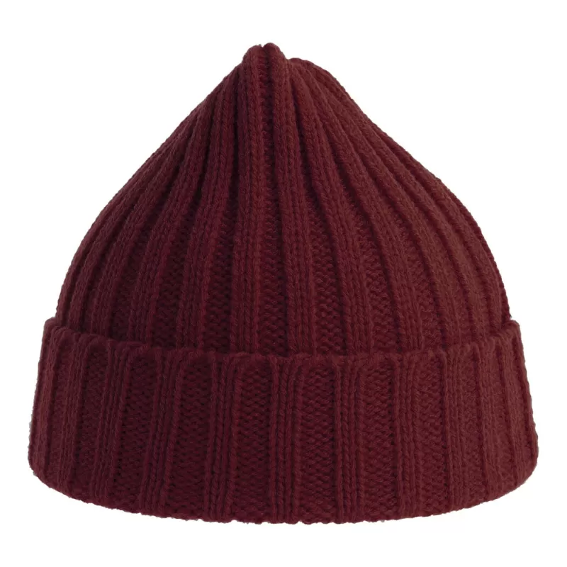 Bonnet en polyester recyclé côtelé avec revers, style pêcheur vintage, 78 g/m²