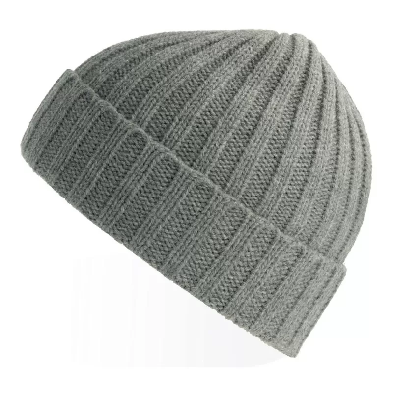 Bonnet en polyester recyclé côtelé avec revers, style pêcheur vintage, 78 g/m²
