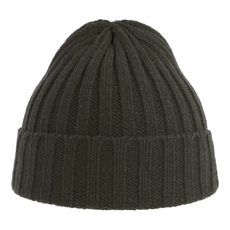Bonnet en polyester recyclé côtelé avec revers, style pêcheur vintage, 78 g/m²