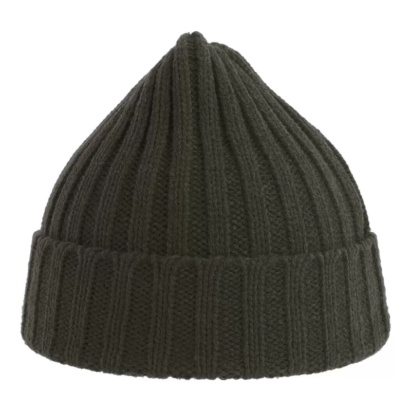 Bonnet en polyester recyclé côtelé avec revers, style pêcheur vintage, 78 g/m²