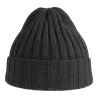 Bonnet en polyester recyclé côtelé avec revers, style pêcheur vintage, 78 g/m²