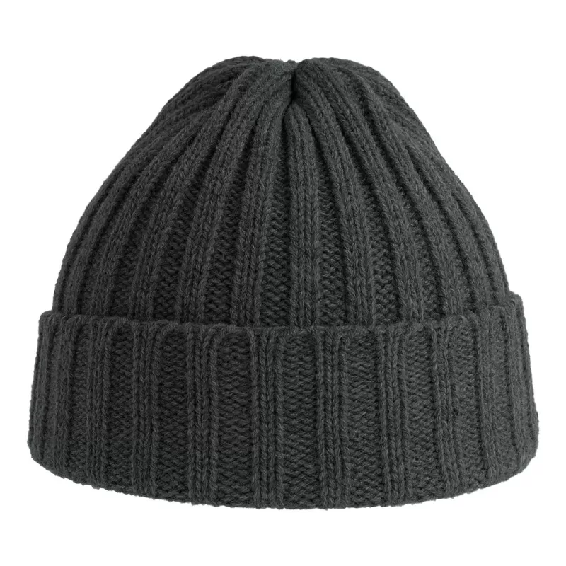 Bonnet en polyester recyclé côtelé avec revers, style pêcheur vintage, 78 g/m²
