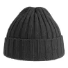 Bonnet en polyester recyclé côtelé avec revers, style pêcheur vintage, 78 g/m²