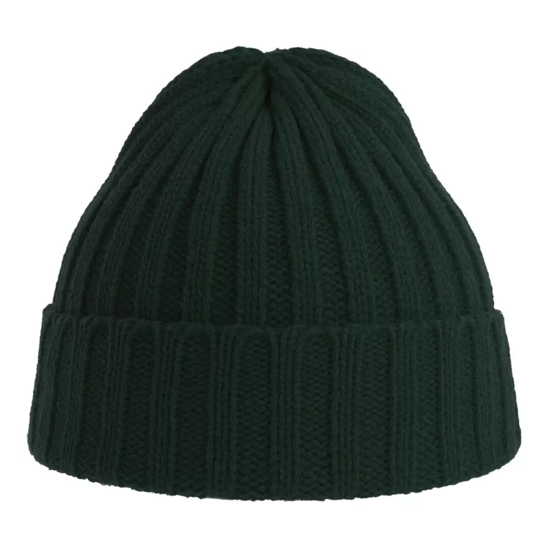 Bonnet en polyester recyclé côtelé avec revers, style pêcheur vintage, 78 g/m²