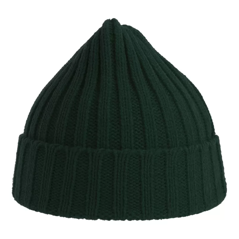 Bonnet en polyester recyclé côtelé avec revers, style pêcheur vintage, 78 g/m²