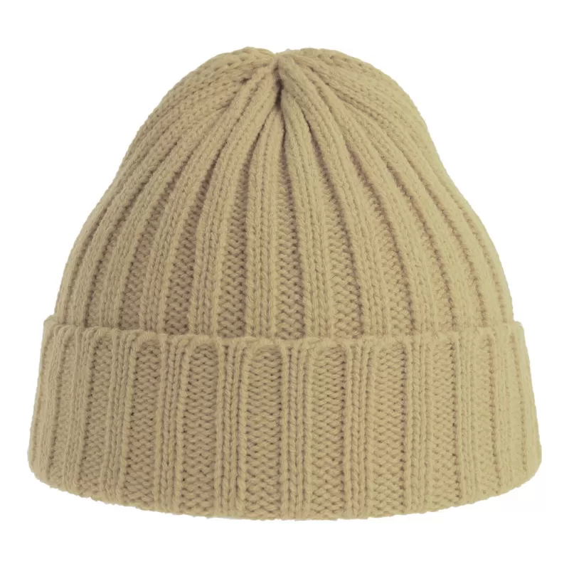 Bonnet en polyester recyclé côtelé avec revers, style pêcheur vintage, 78 g/m²