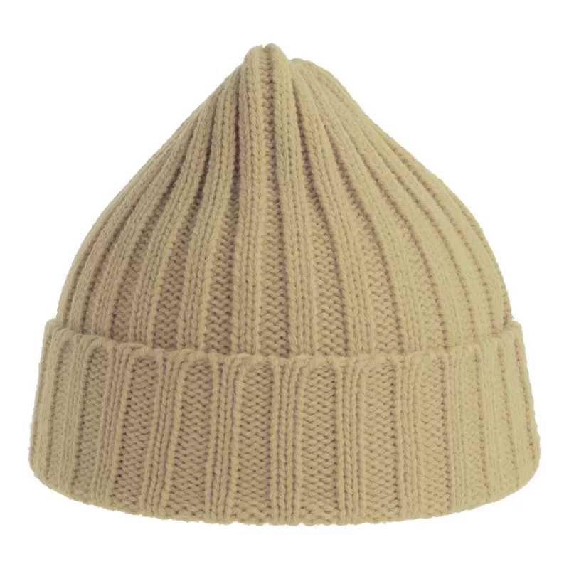 Bonnet en polyester recyclé côtelé avec revers, style pêcheur vintage, 78 g/m²