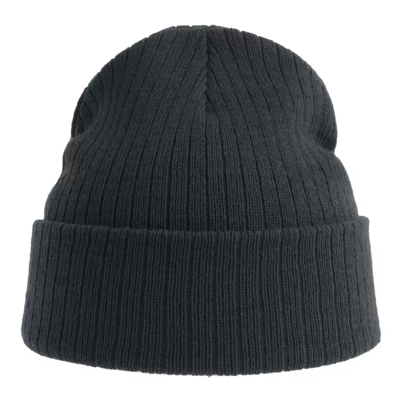 Bonnet en polyester recyclé avec rabat, doublé, maille côtelée, 65 g/m²