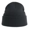 Bonnet en polyester recyclé avec rabat, doublé, maille côtelée, 65 g/m²