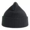 Bonnet en polyester recyclé avec rabat, doublé, maille côtelée, 65 g/m²