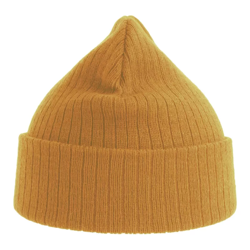 Bonnet en polyester recyclé avec rabat, doublé, maille côtelée, 65 g/m²