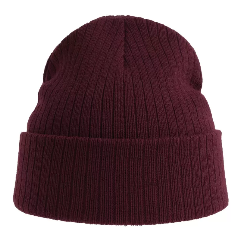Bonnet en polyester recyclé avec rabat, doublé, maille côtelée, 65 g/m²