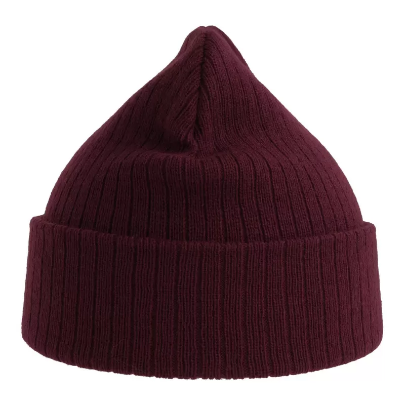 Bonnet en polyester recyclé avec rabat, doublé, maille côtelée, 65 g/m²