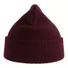 Bonnet en polyester recyclé avec rabat, doublé, maille côtelée, 65 g/m²