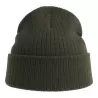 Bonnet en polyester recyclé avec rabat, doublé, maille côtelée, 65 g/m²