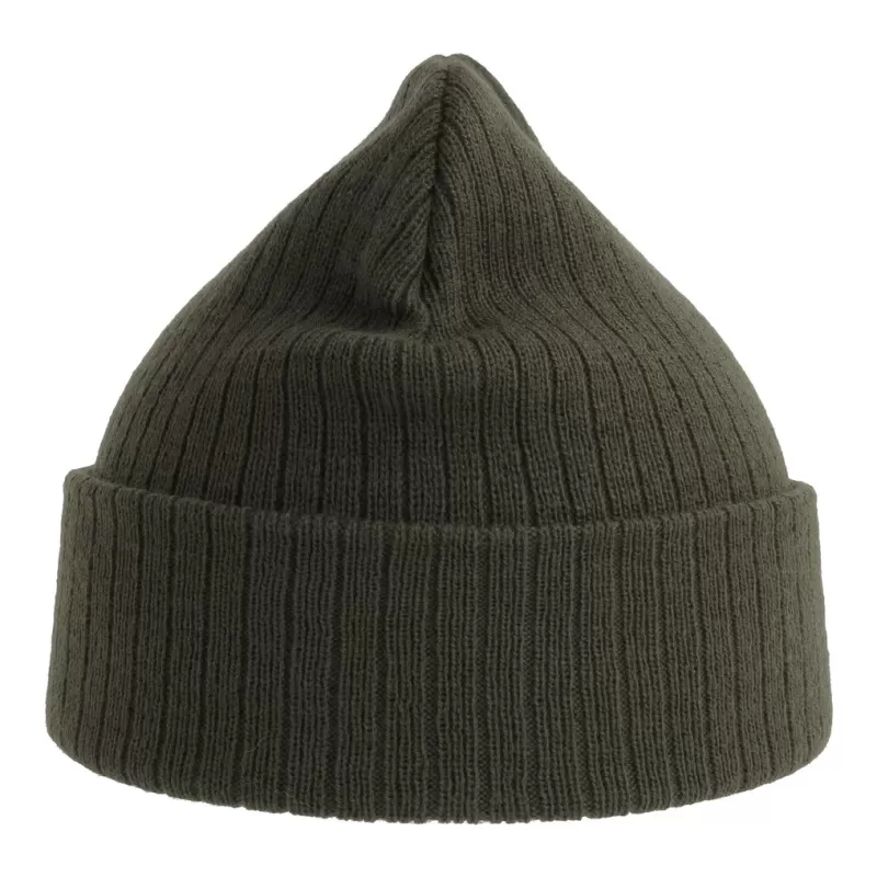 Bonnet en polyester recyclé avec rabat, doublé, maille côtelée, 65 g/m²