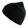 Bonnet en polyester recyclé avec rabat, doublé, maille côtelée, 65 g/m²