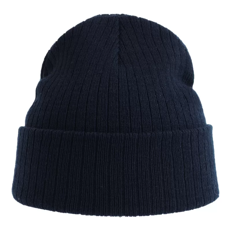 Bonnet en polyester recyclé avec rabat, doublé, maille côtelée, 65 g/m²