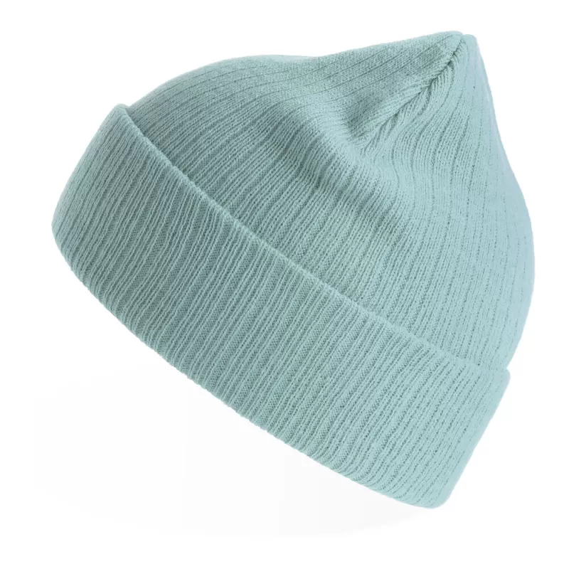 Bonnet en polyester recyclé avec rabat, doublé, maille côtelée, 65 g/m²
