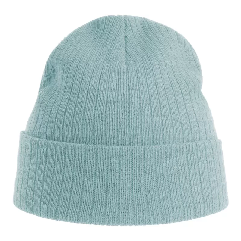 Bonnet en polyester recyclé avec rabat, doublé, maille côtelée, 65 g/m²