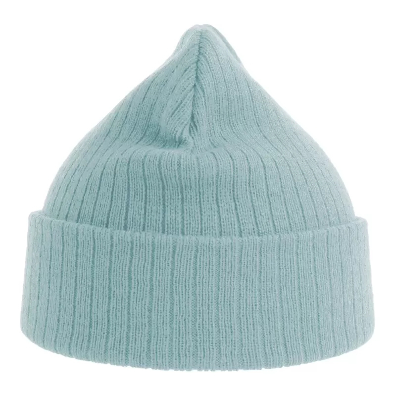 Bonnet en polyester recyclé avec rabat, doublé, maille côtelée, 65 g/m²