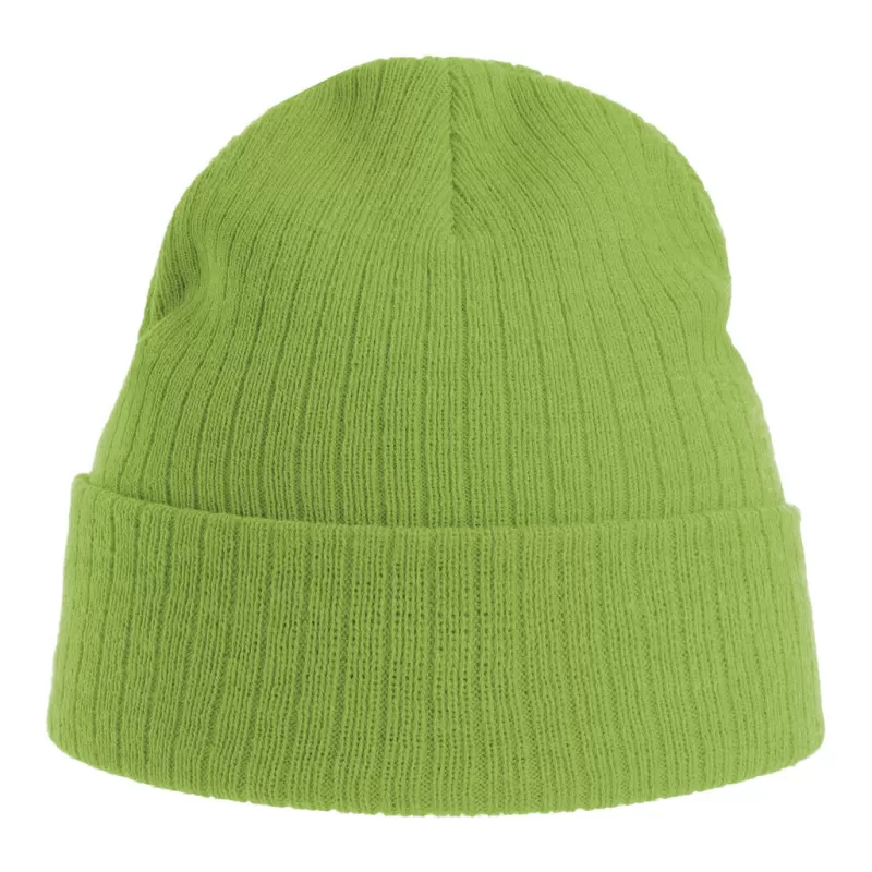 Bonnet en polyester recyclé avec rabat, doublé, maille côtelée, 65 g/m²