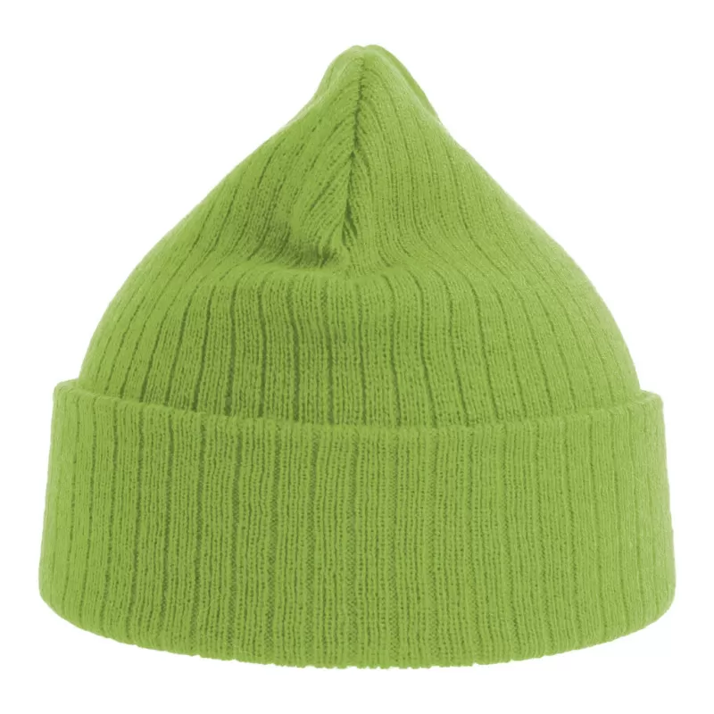 Bonnet en polyester recyclé avec rabat, doublé, maille côtelée, 65 g/m²