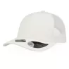 Casquette 6 panneaux en coton et polyester recyclé, visière préformée, 260 g/m²