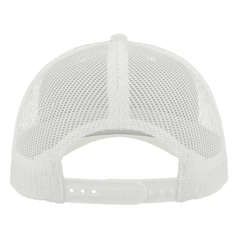 Casquette 6 panneaux en coton et polyester recyclé, visière préformée, 260 g/m²