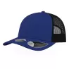 Casquette 6 panneaux en coton et polyester recyclé, visière préformée, 260 g/m²
