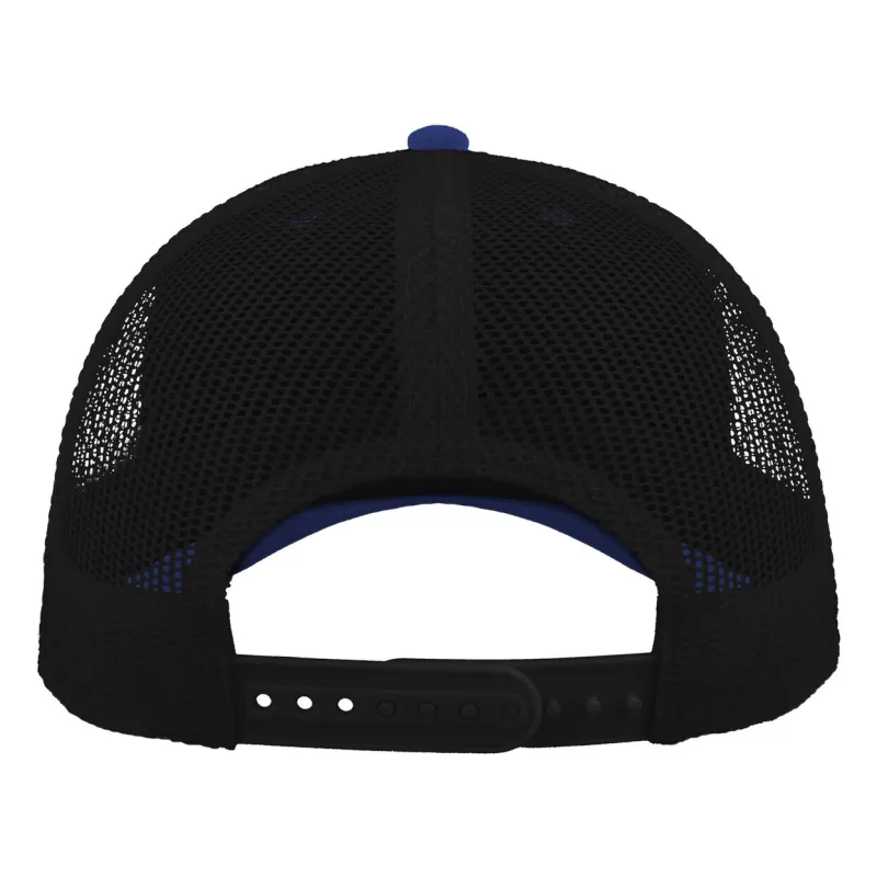 Casquette 6 panneaux en coton et polyester recyclé, visière préformée, 260 g/m²