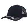 Casquette 6 panneaux en coton et polyester recyclé, visière préformée, 260 g/m²