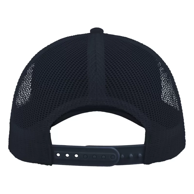 Casquette 6 panneaux en coton et polyester recyclé, visière préformée, 260 g/m²
