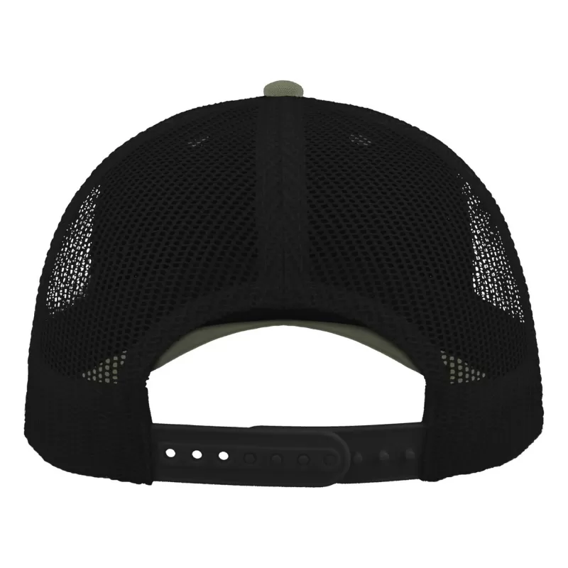 Casquette 6 panneaux en coton et polyester recyclé, visière préformée, 260 g/m²
